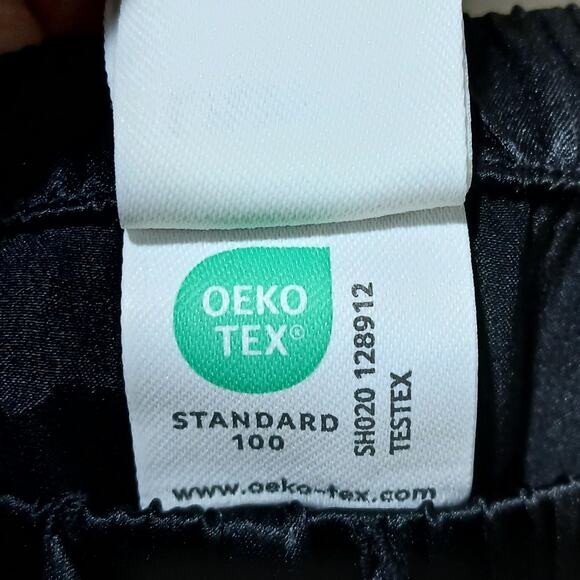 LILYSILK Pajama Set Womens Large Black 100% Mulberry Silk Machine Washable NWT - Picture 9 of 16